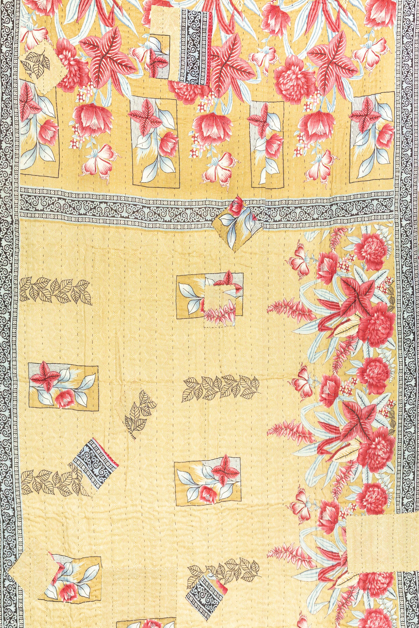 Courage Kantha Throw Blanket