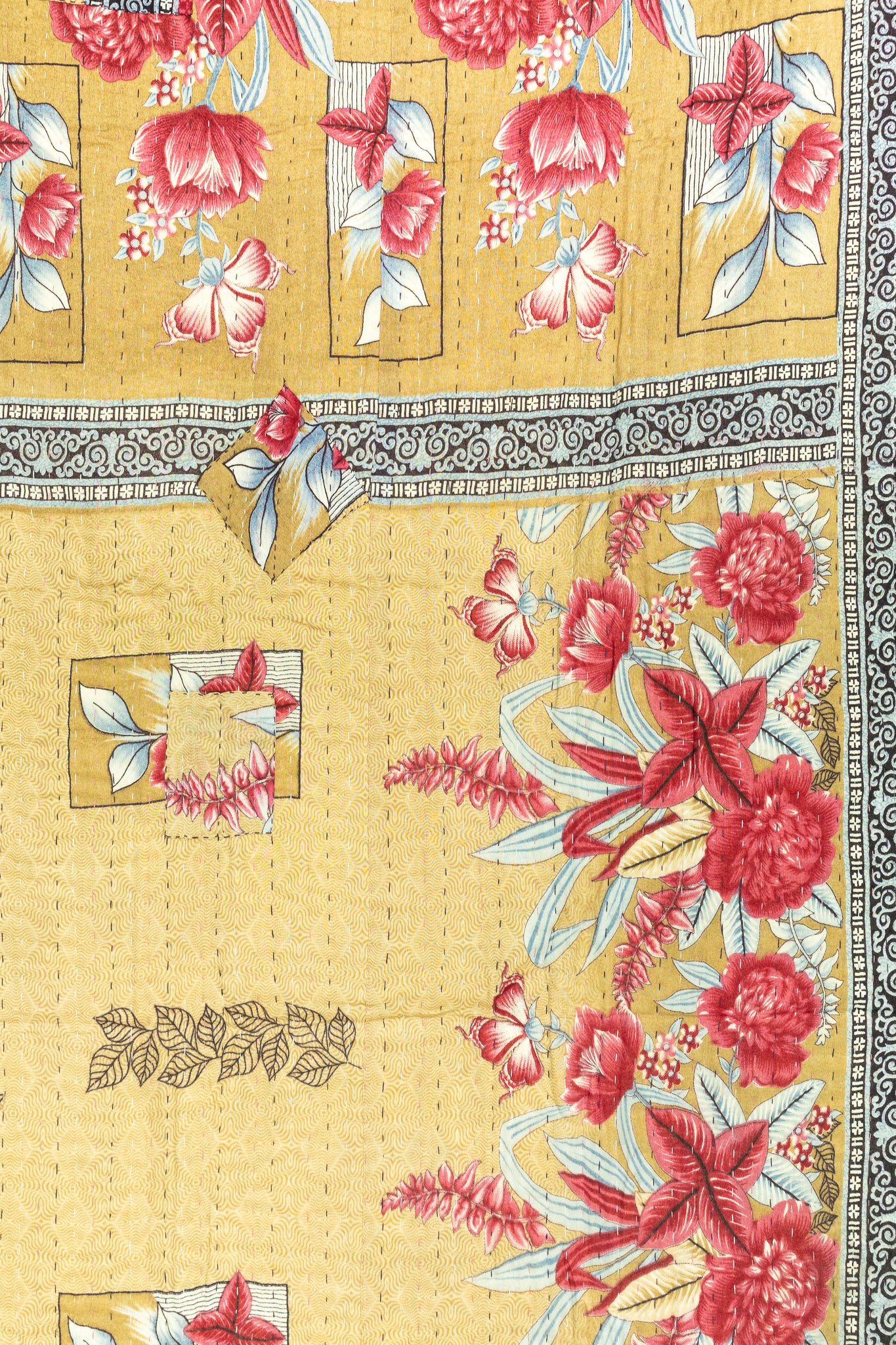 Courage Kantha Throw Blanket