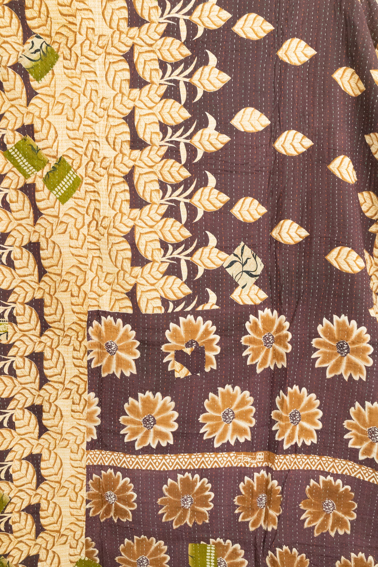 Courage Large Kantha Throw Blanket