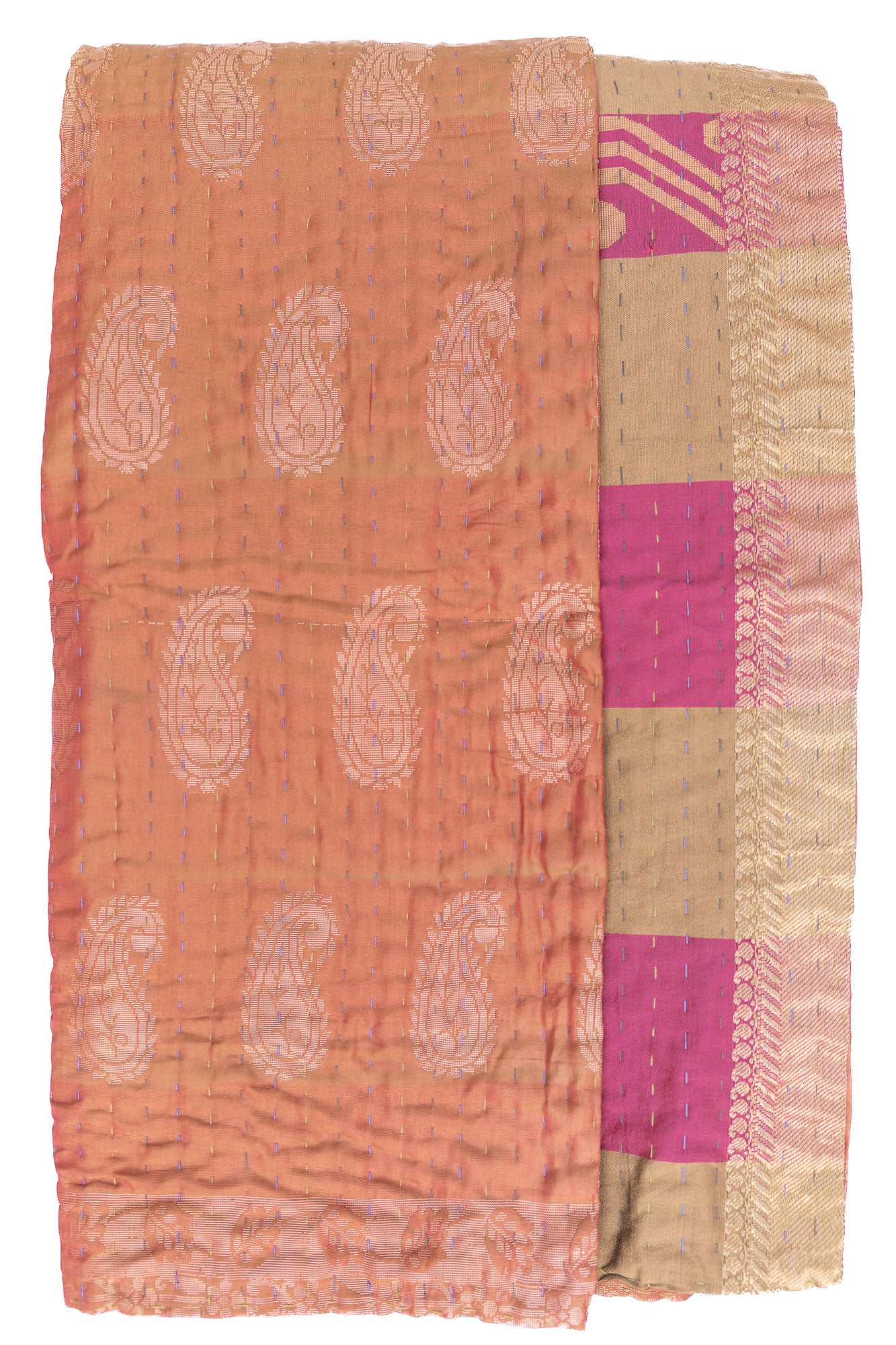 Courageous Silk Blend Kantha Throw