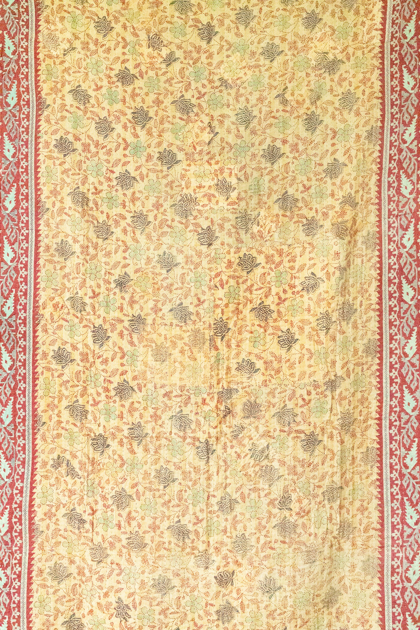 Cranberry Holiday Kantha Blanket