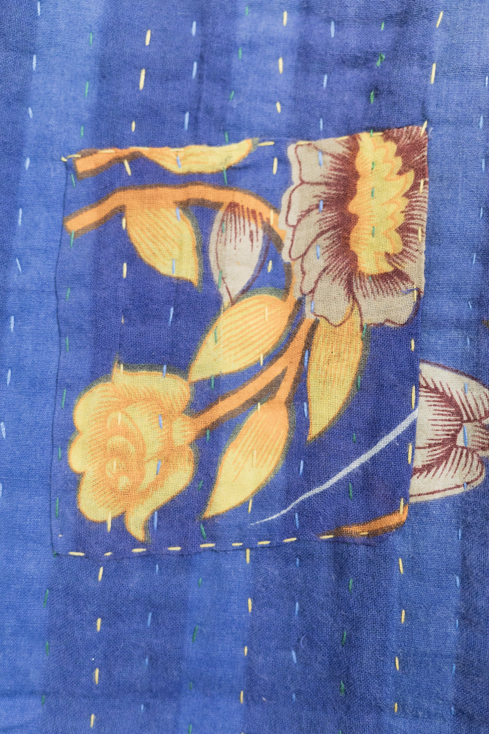Daffodil Large Kantha Throw