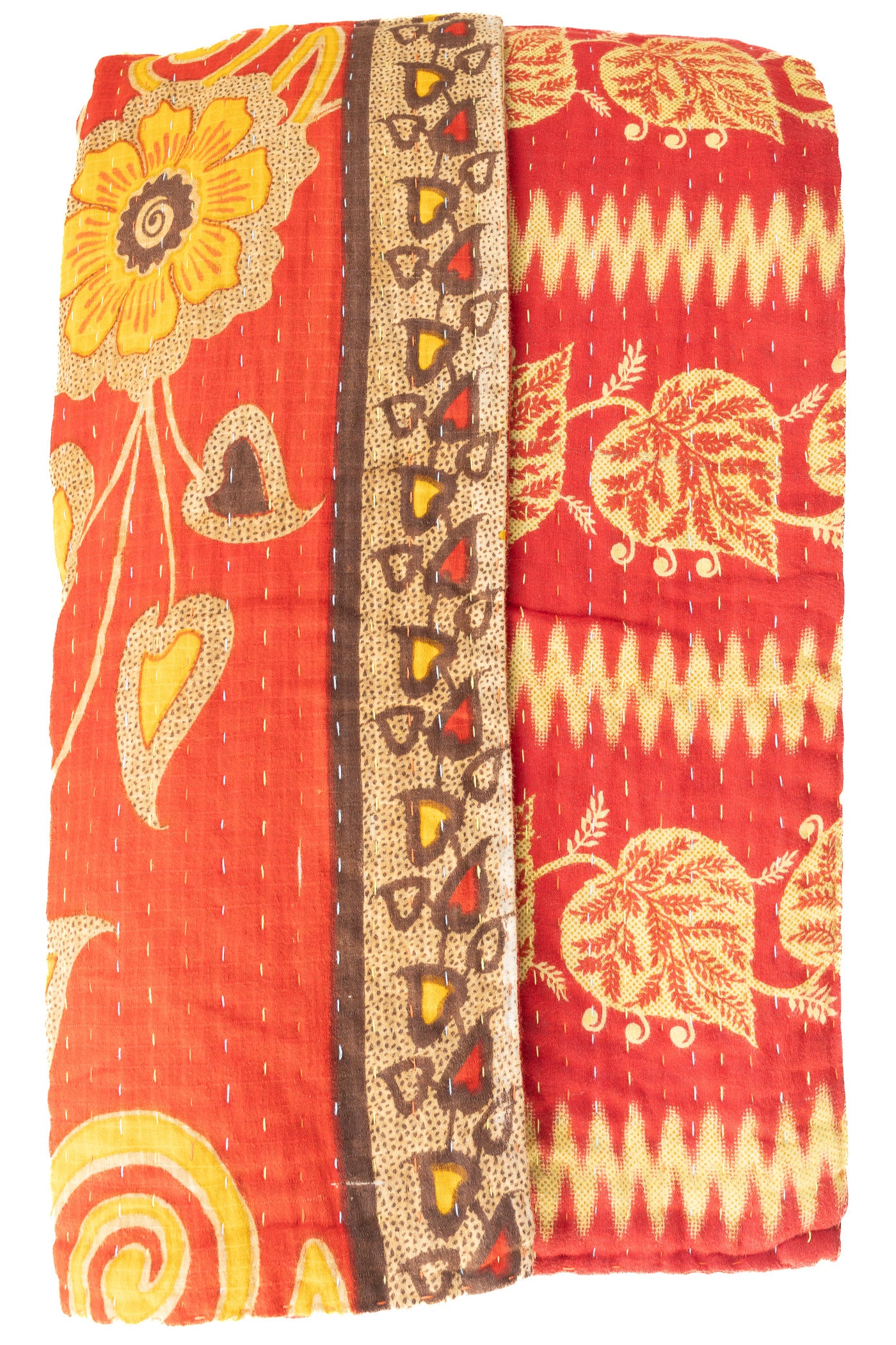 Daisy Large Kantha Throw Blanket