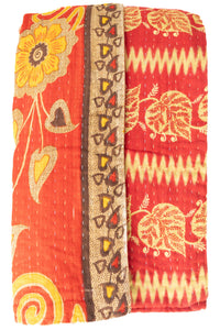 Daisy Large Kantha Throw Blanket