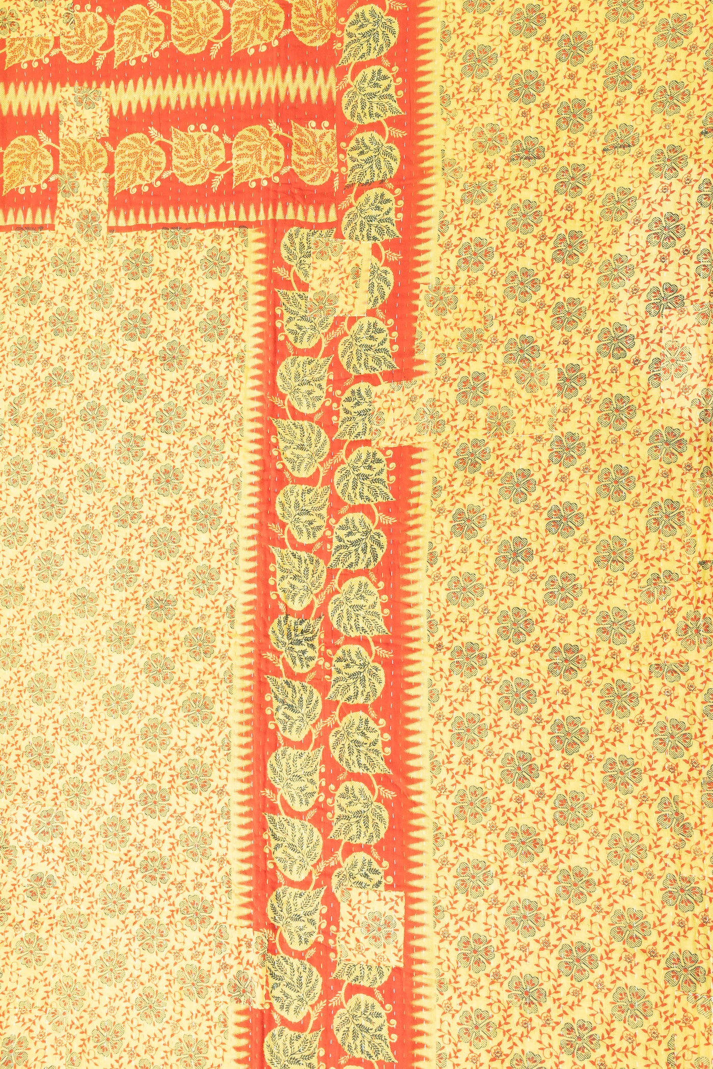 Daisy Large Kantha Throw Blanket