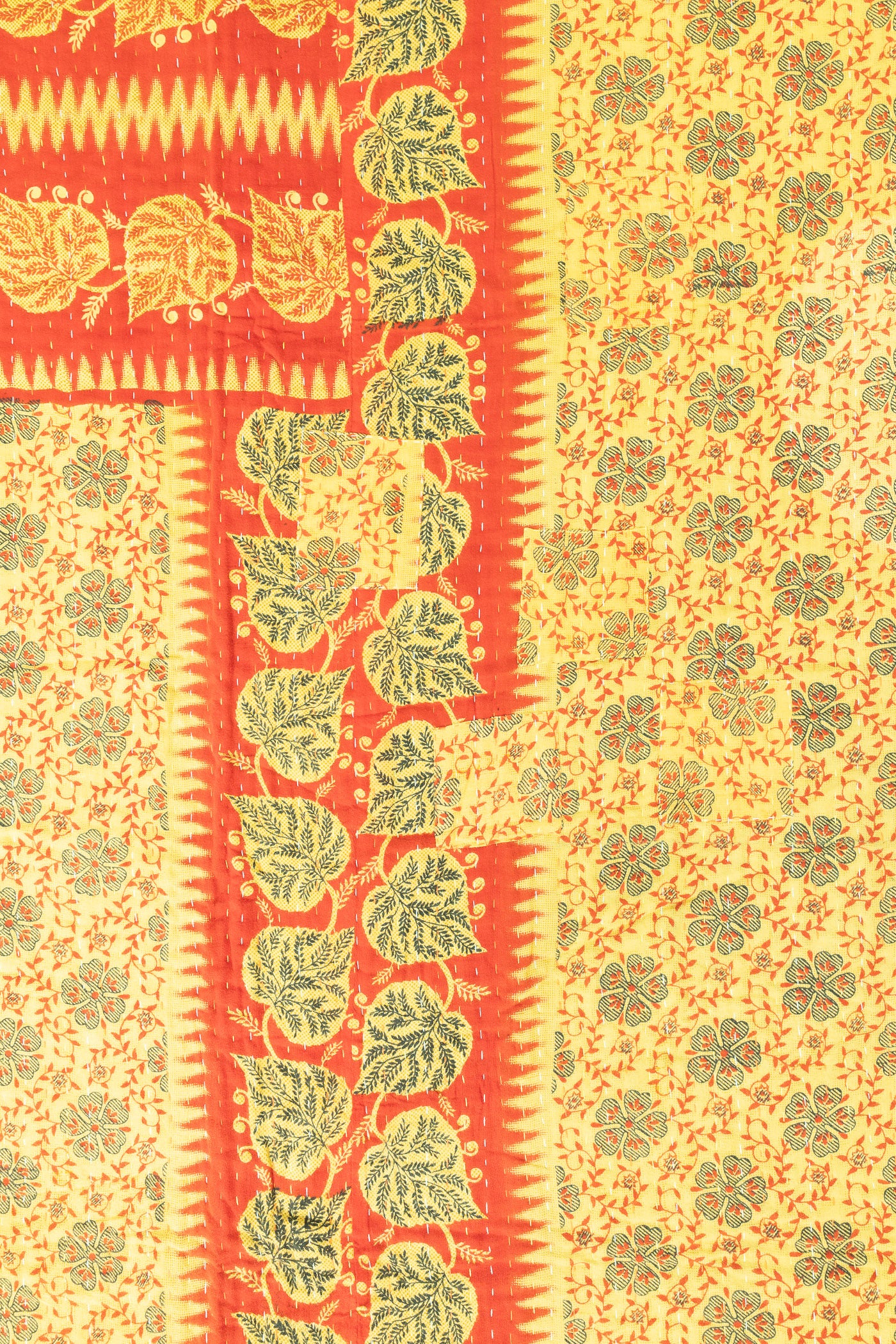 Daisy Large Kantha Throw Blanket