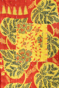 Daisy Large Kantha Throw Blanket