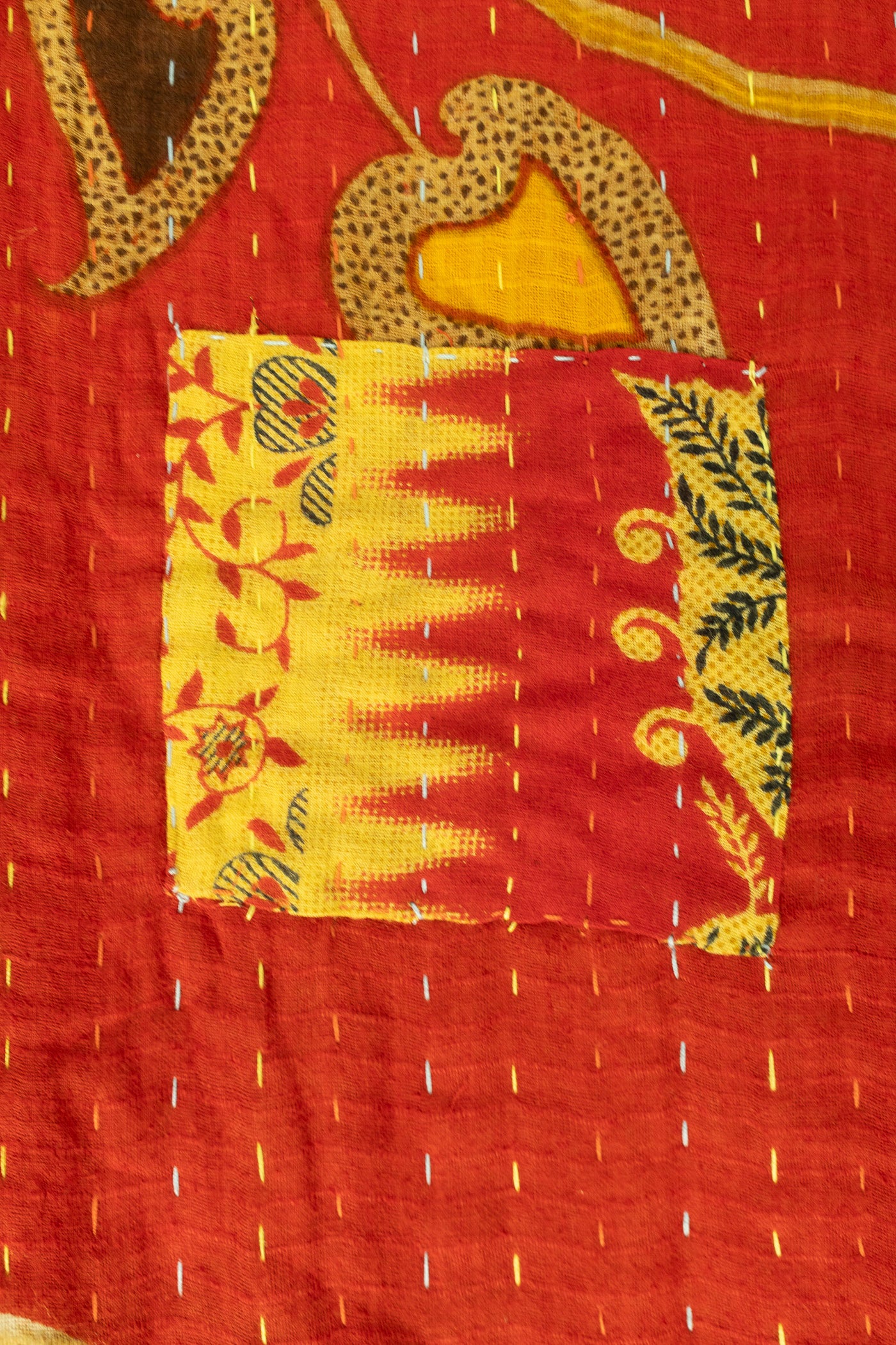 Daisy Large Kantha Throw Blanket