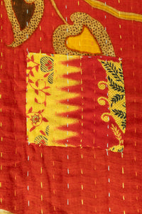 Daisy Large Kantha Throw Blanket