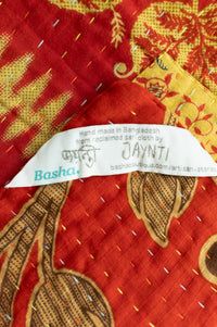 Daisy Large Kantha Throw Blanket