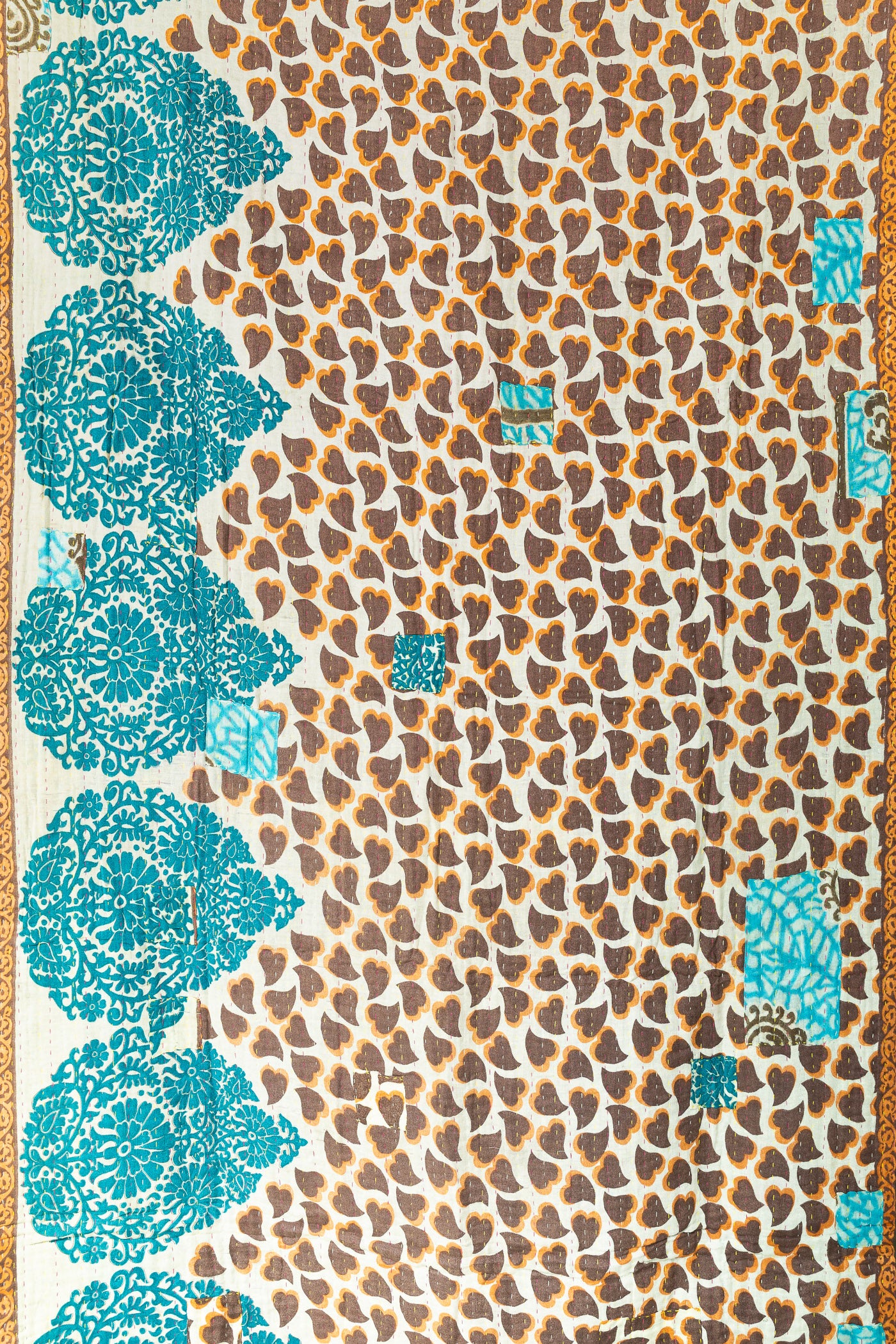Daring Kantha Throw Blanket