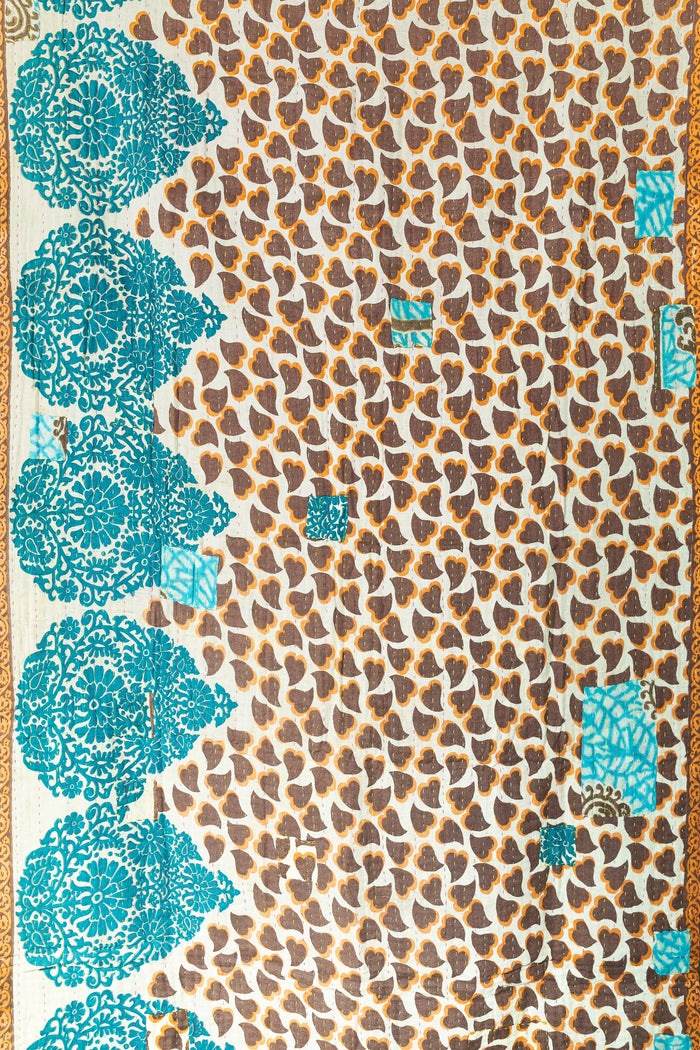 Daring Kantha Throw Blanket