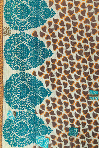 Daring Kantha Throw Blanket