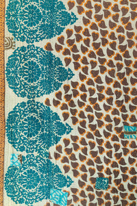 Daring Kantha Throw Blanket