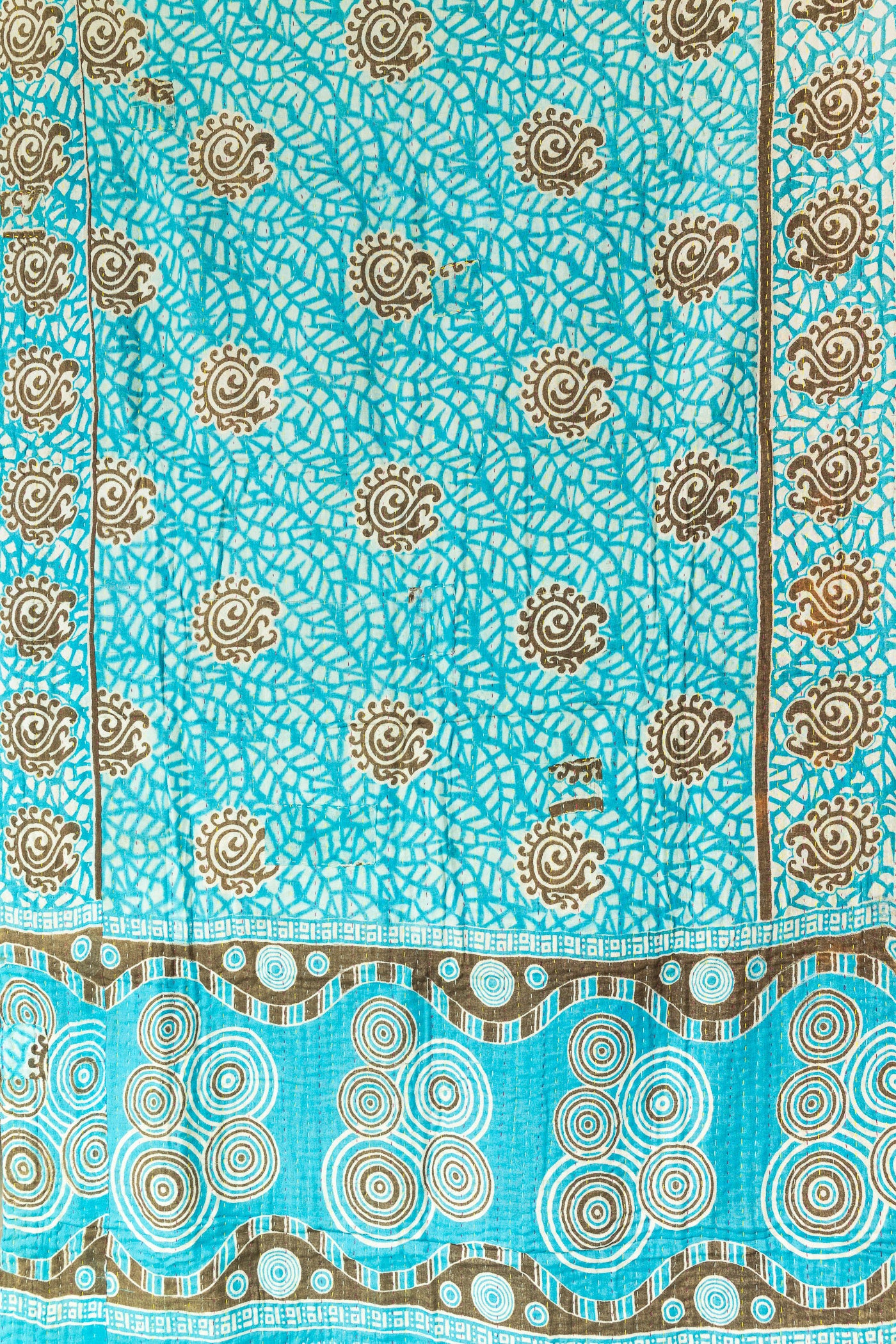 Daring Kantha Throw Blanket
