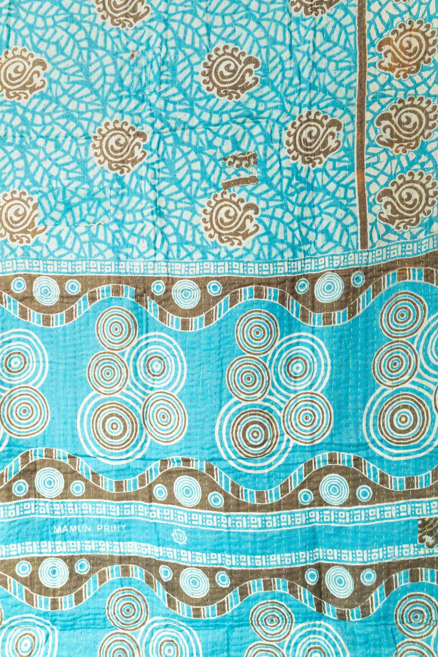 Daring Kantha Throw Blanket