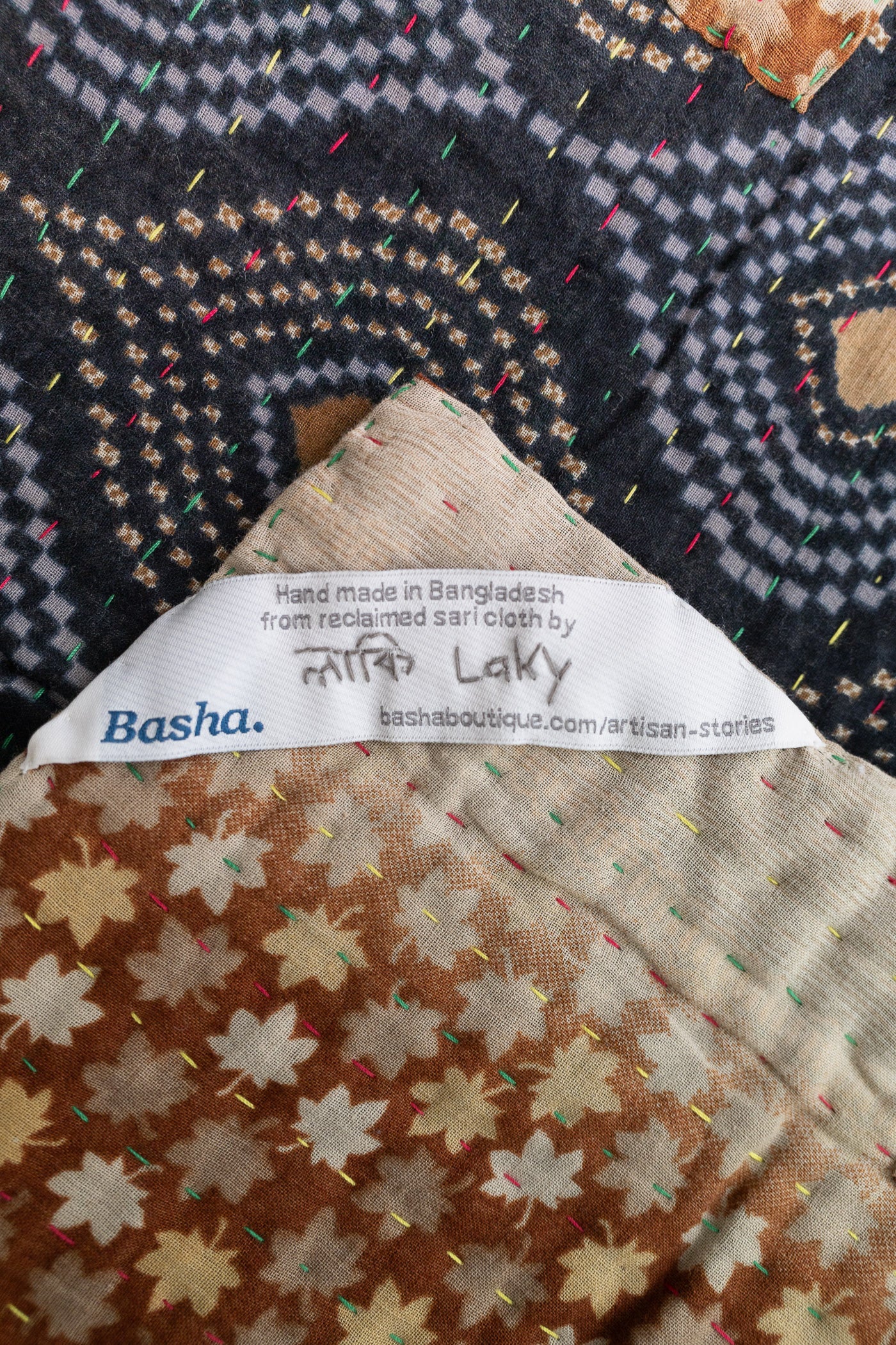 Dawn Kantha Throw Blanket
