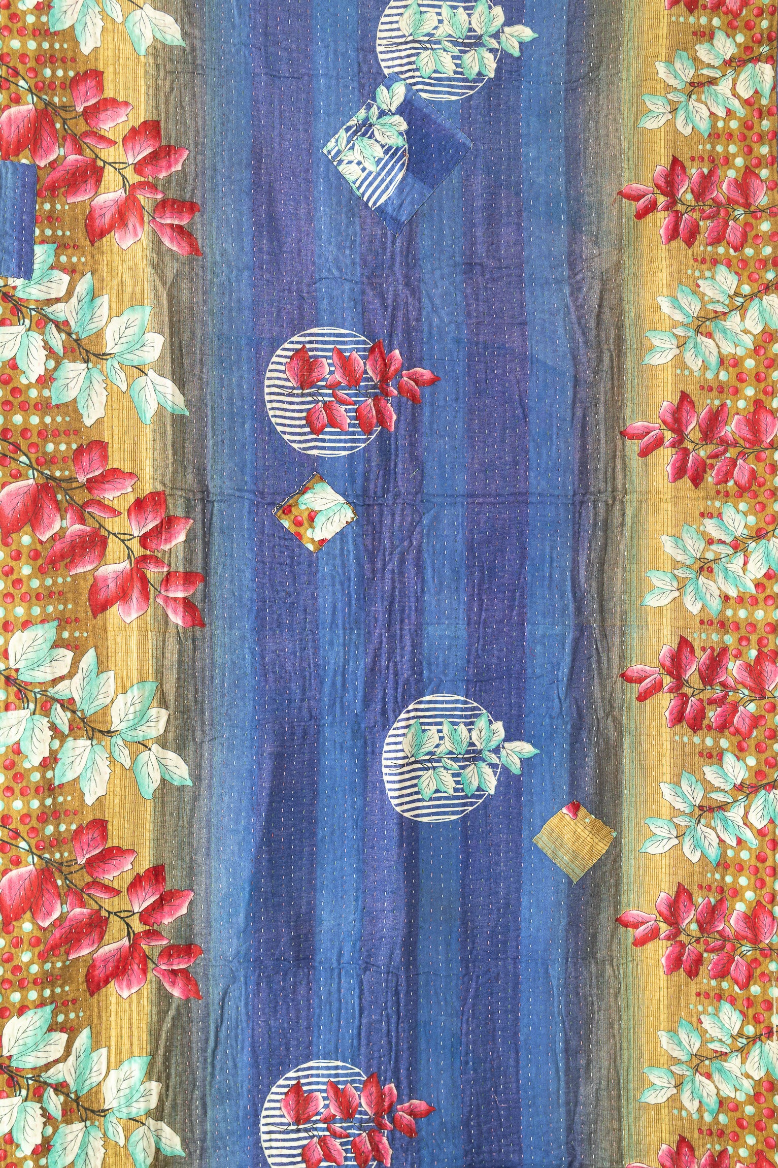 Kantha Throw Bed Quilt