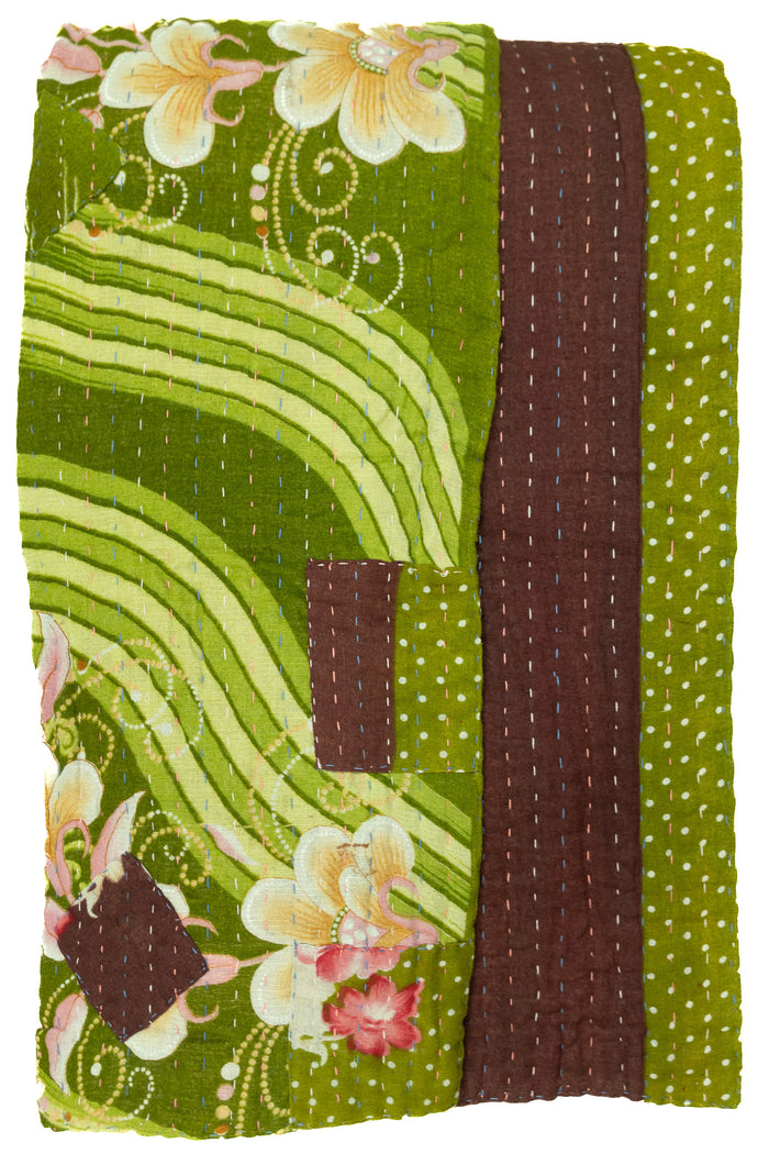 Dazzling Kantha Throw Blanket