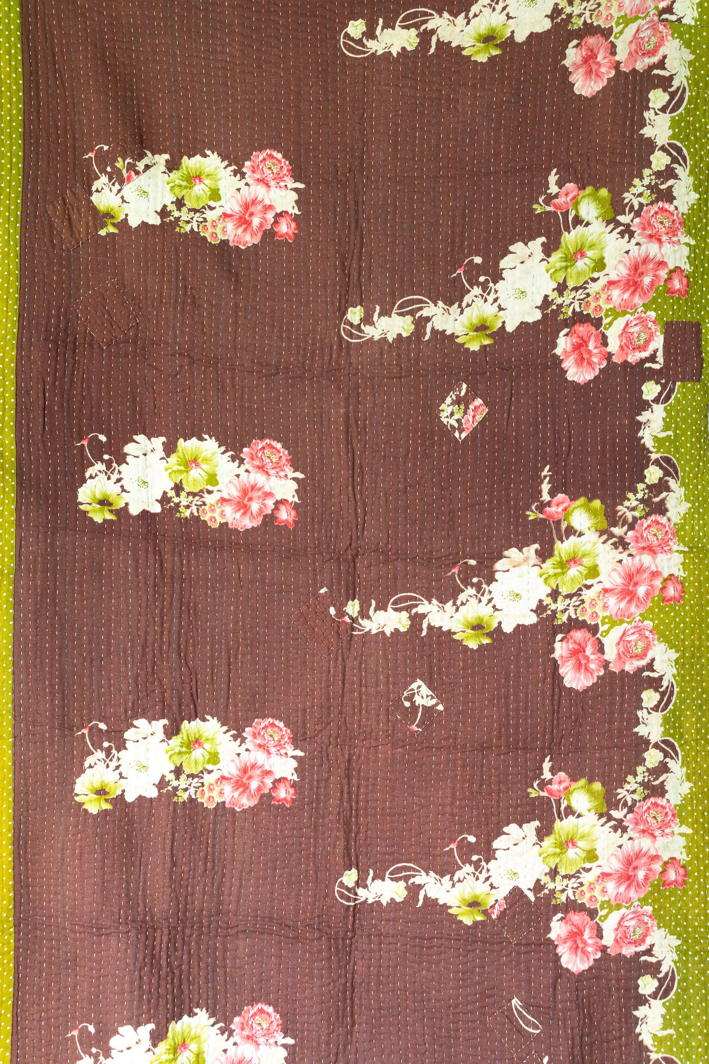 Dazzling Kantha Throw Blanket