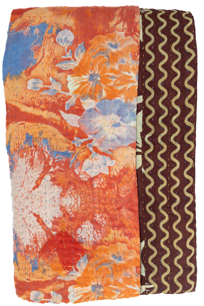 Dazzling Kantha Throw Blanket