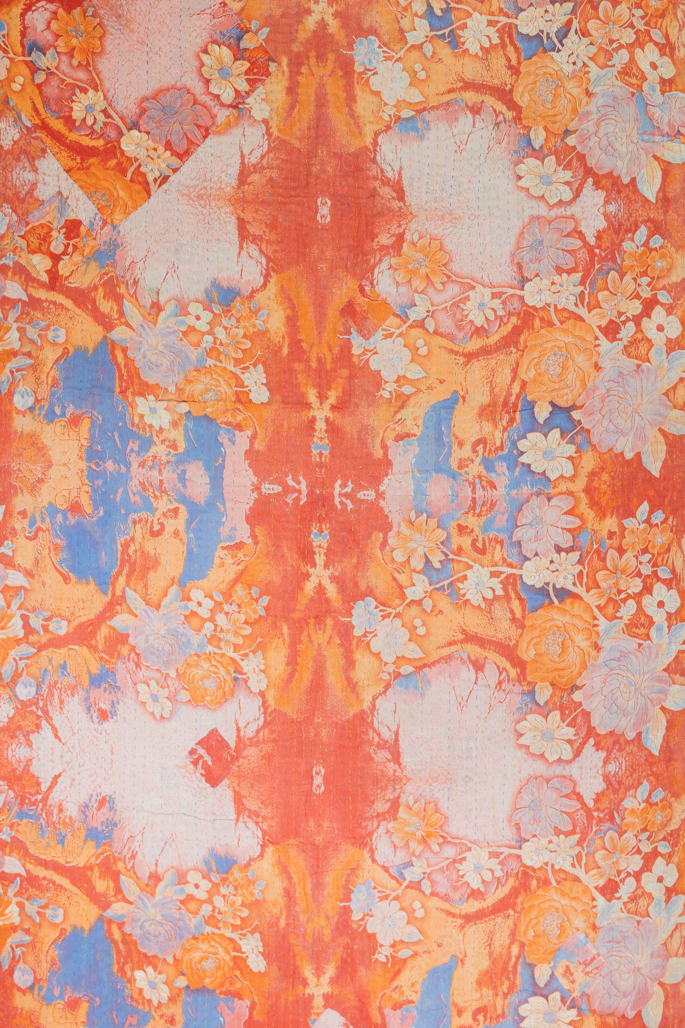 Dazzling Kantha Throw Blanket