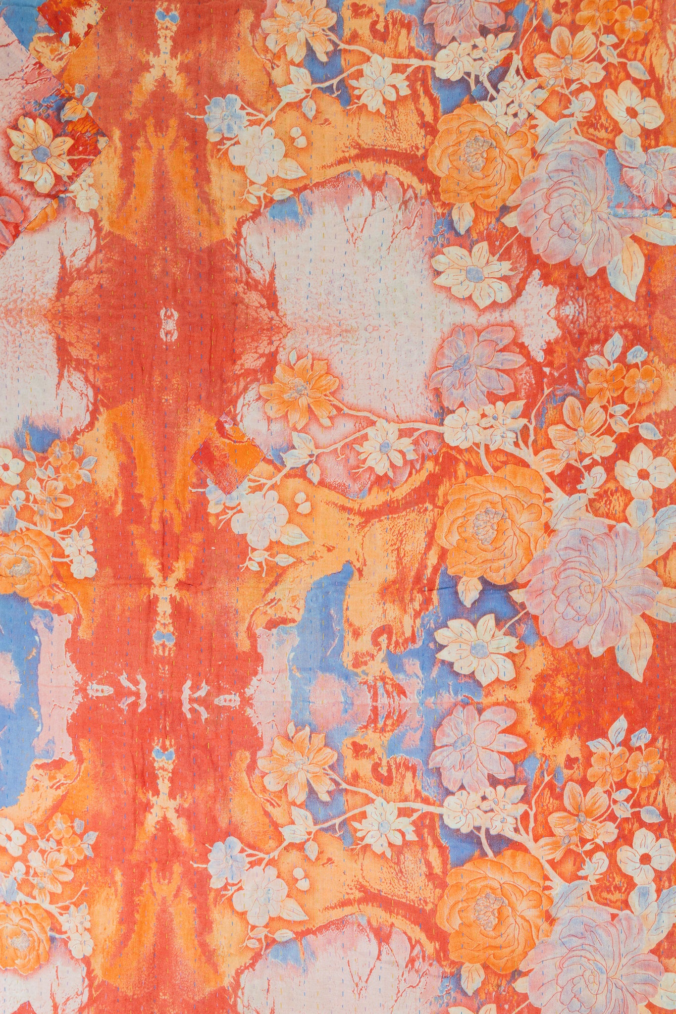 Dazzling Kantha Throw Blanket