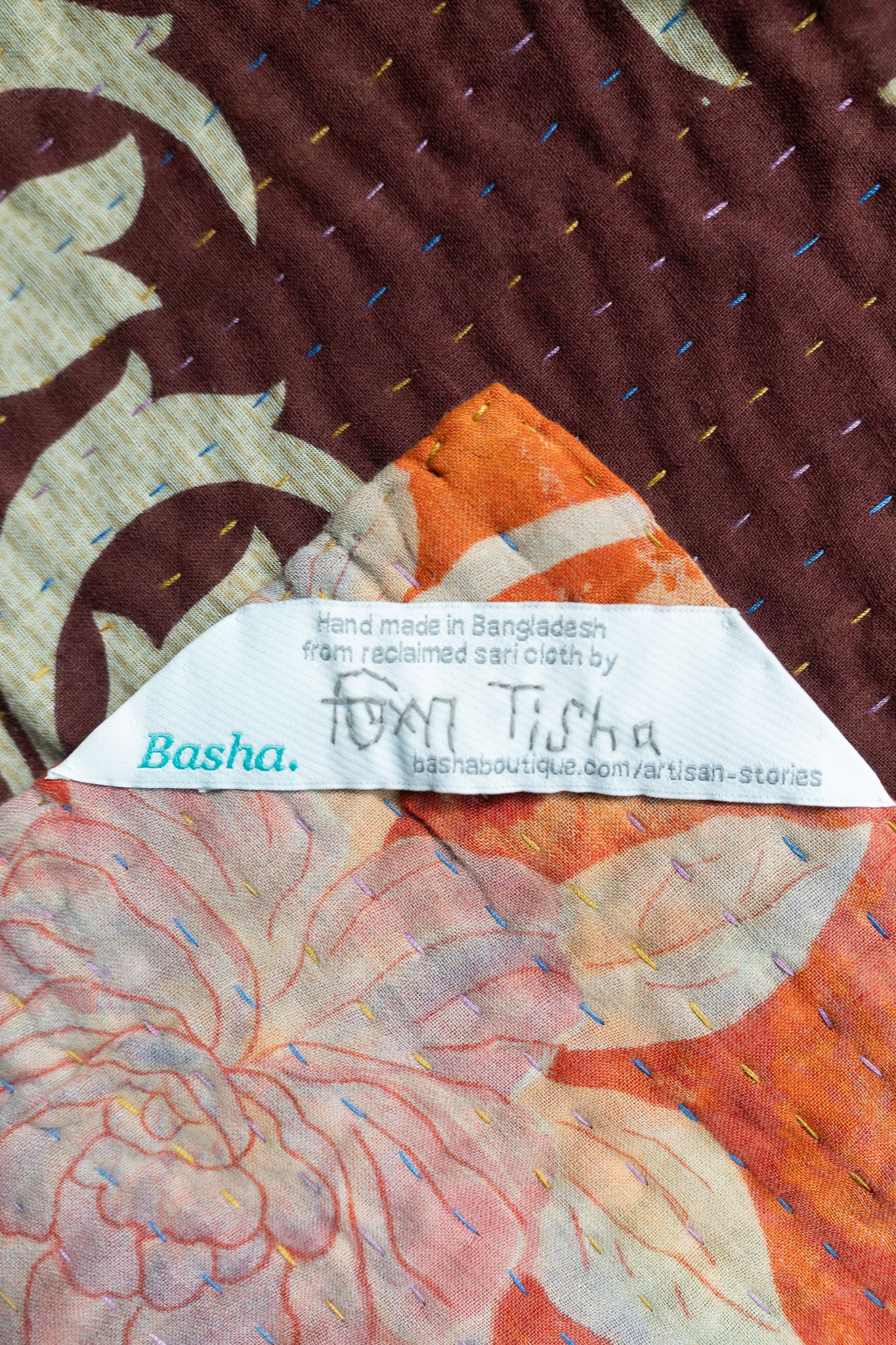 Dazzling Kantha Throw Blanket