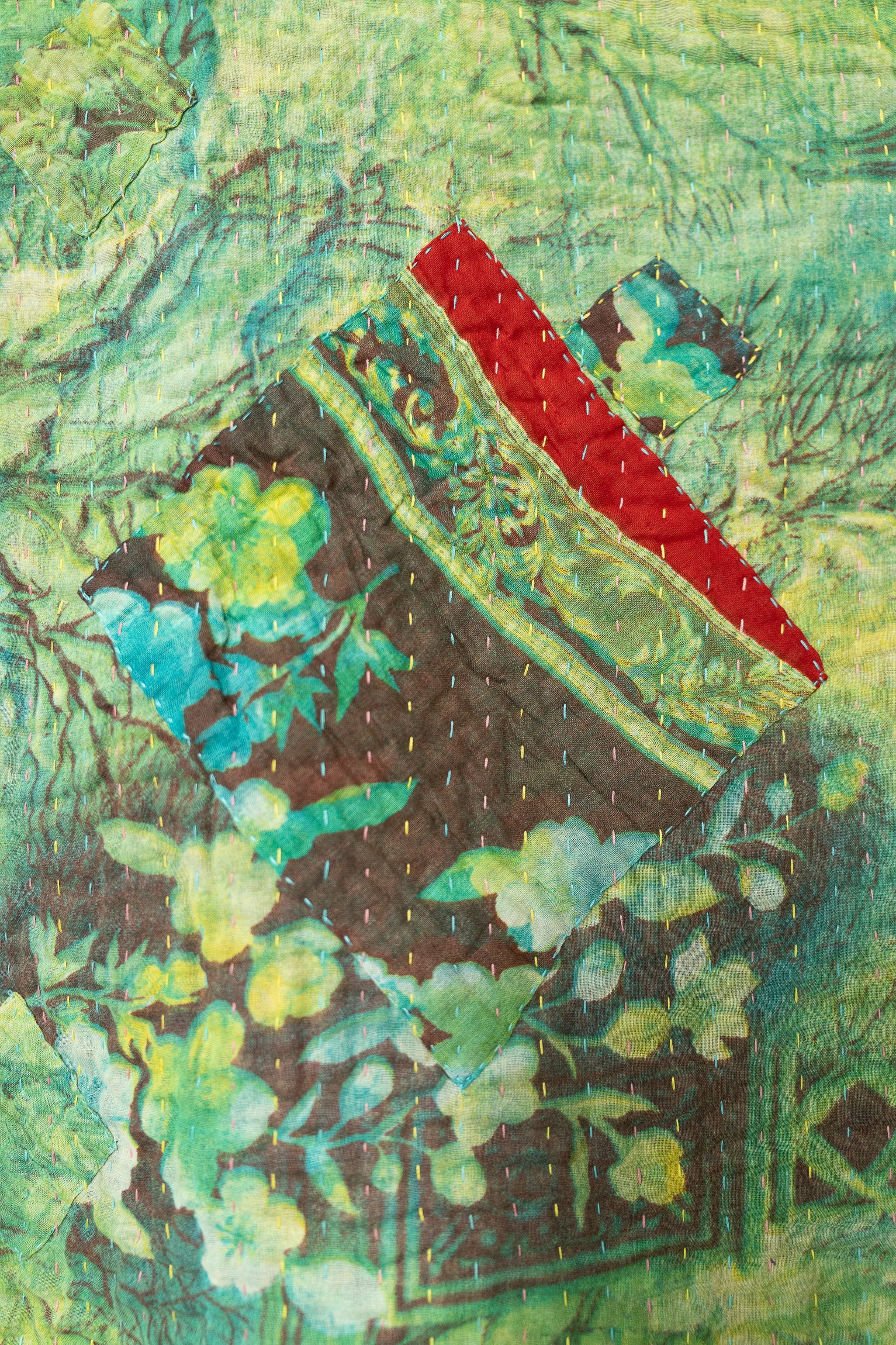 Dazzling Kantha Throw