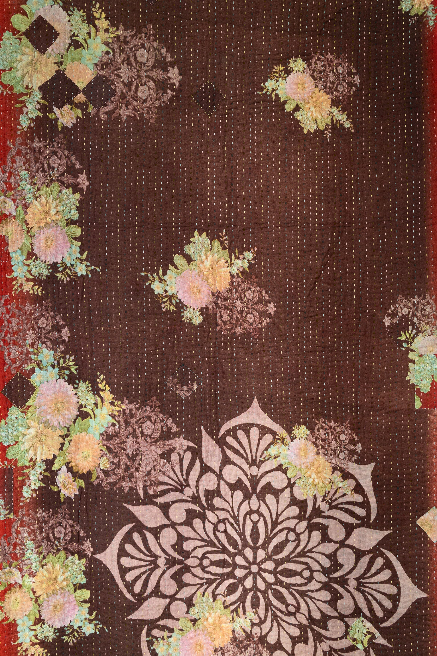 Dazzling Kantha Throw