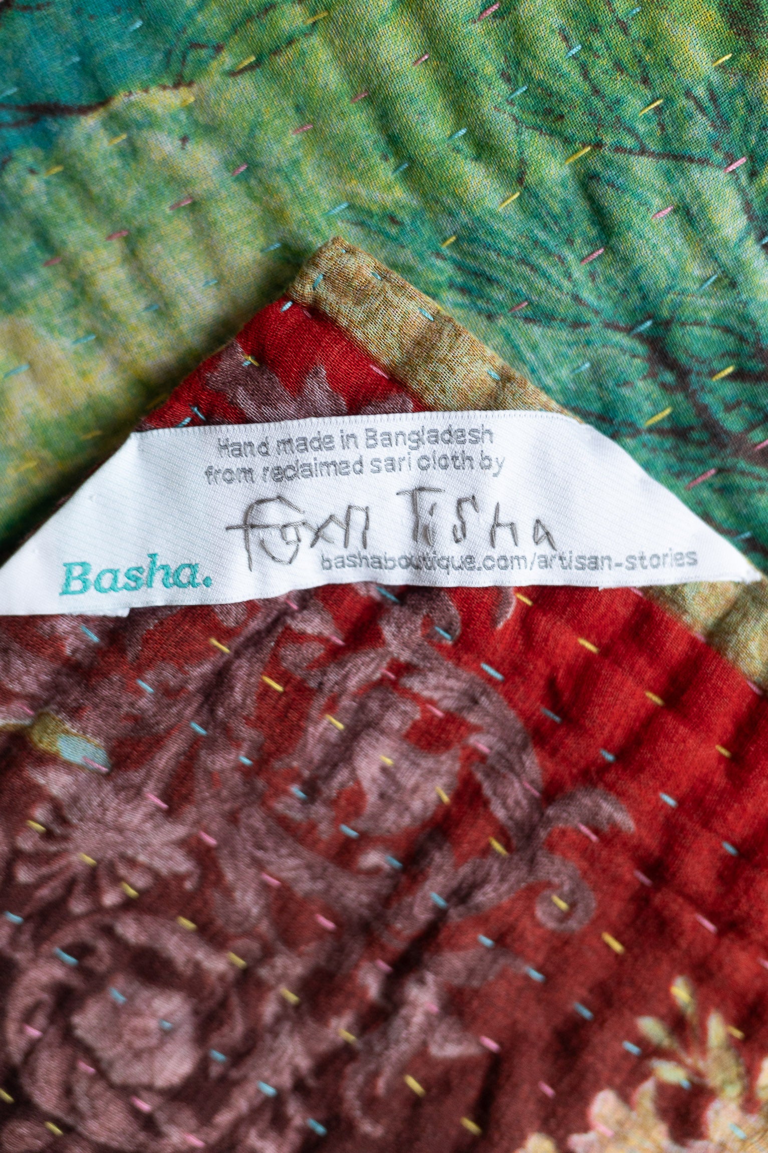 Dazzling Kantha Throw