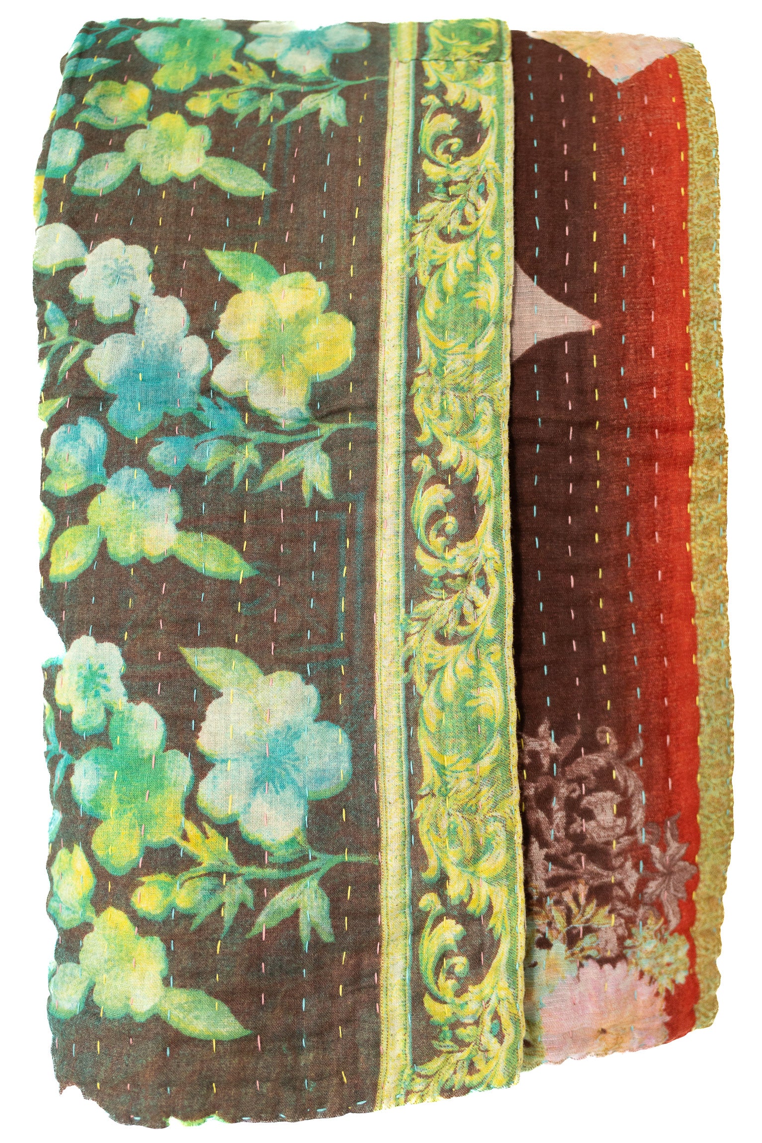 Dazzling Kantha Throw