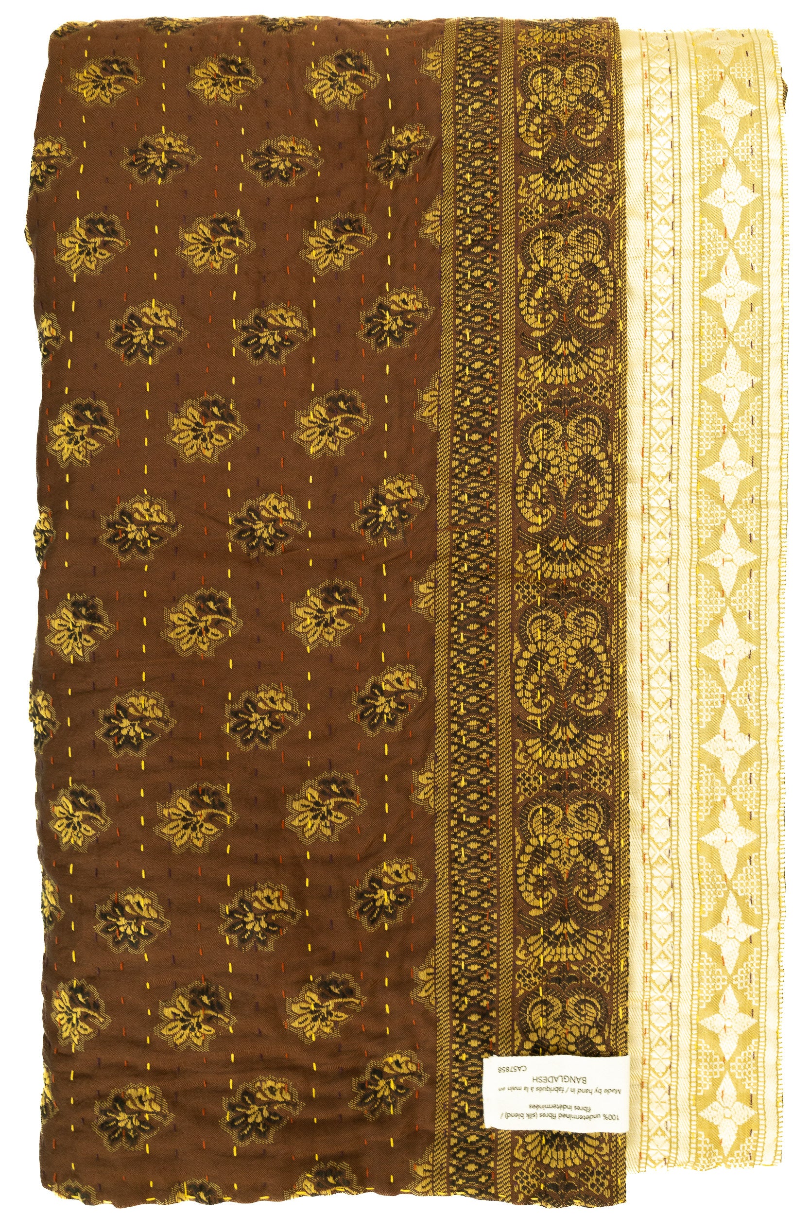 Kantha Silk Throw Blanket