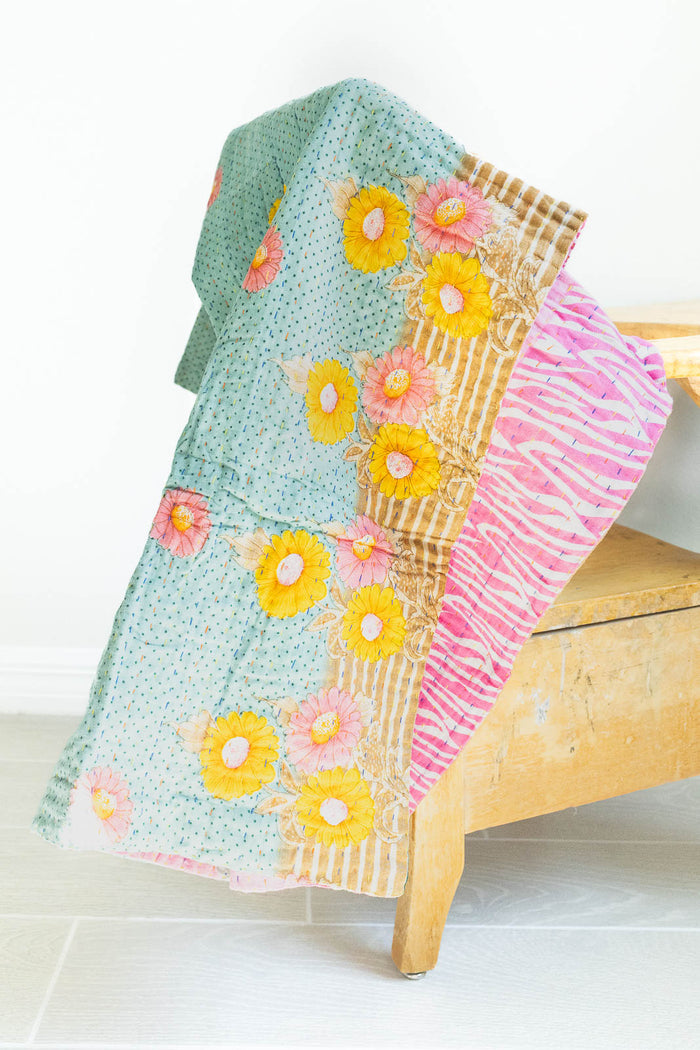 dignify Kantha Baby Blanket Quilt