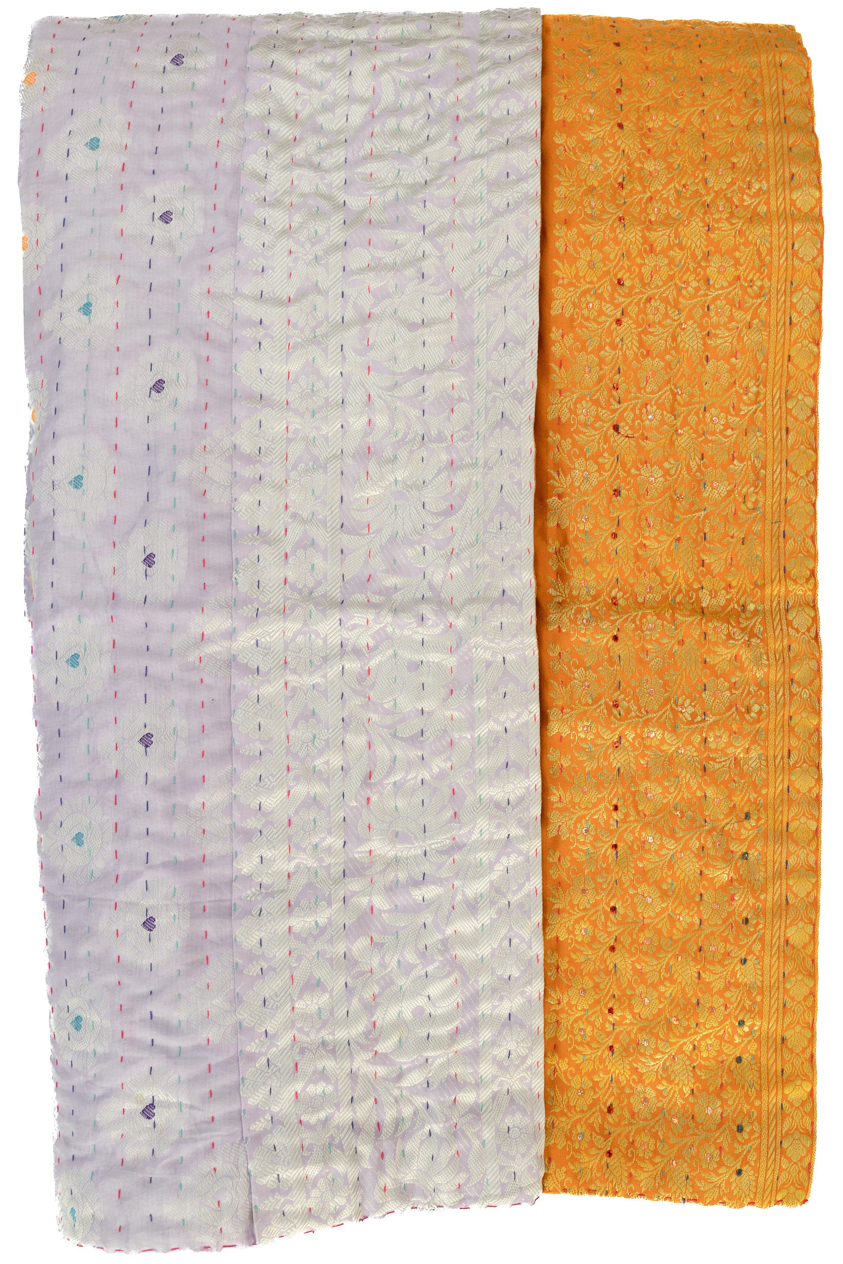 Kantha Silk Throw Blanket