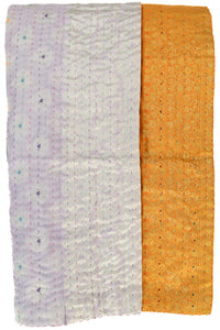Kantha Silk Throw Blanket