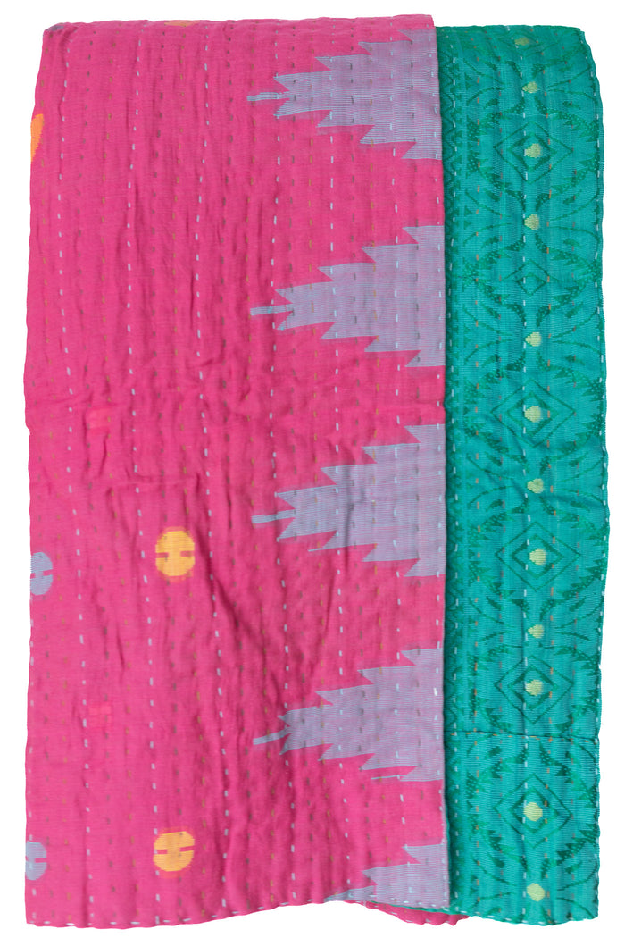 Dear No. 5 Silk Blend Kantha Throw Blanket