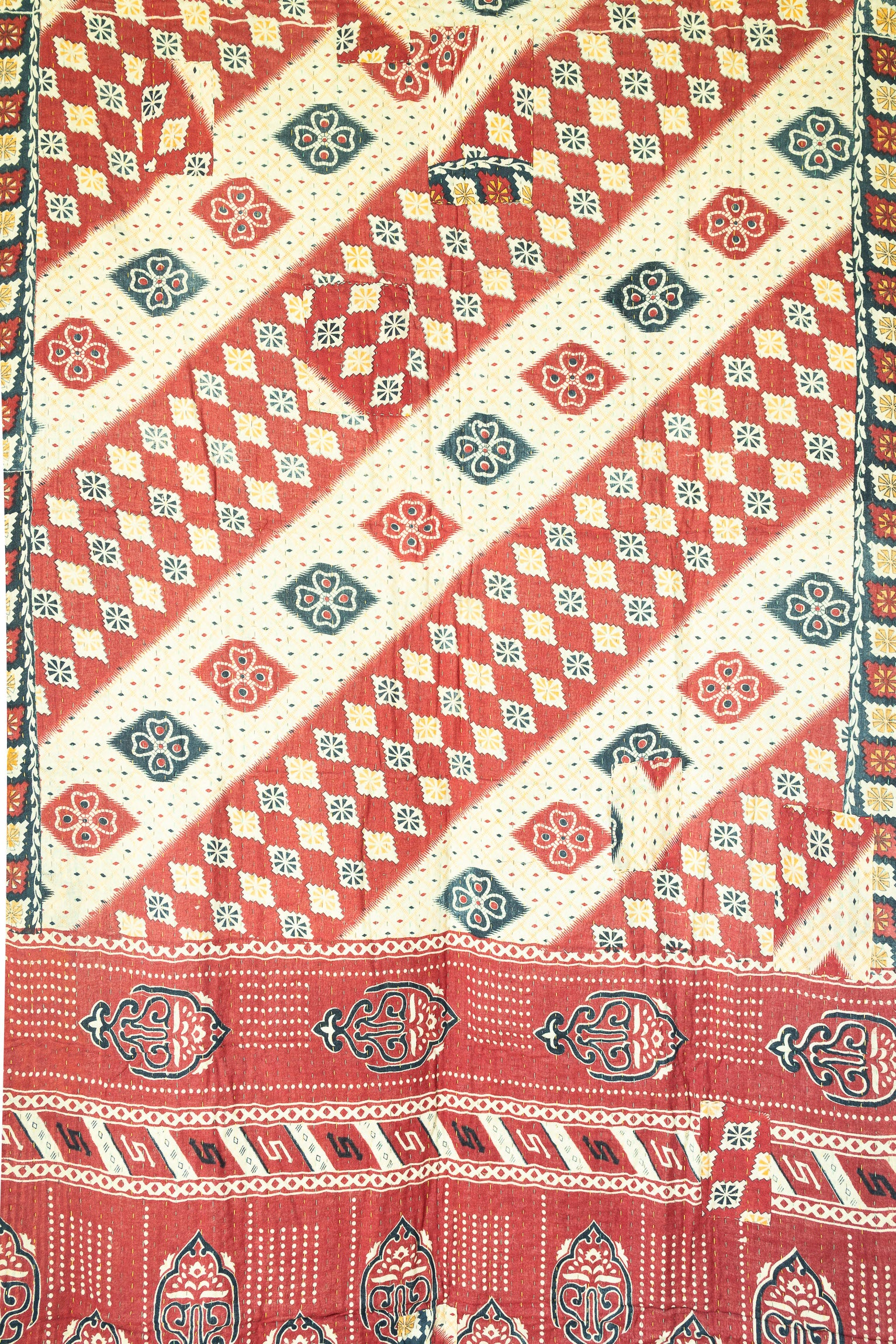 Kantha Throw Bed Quilt