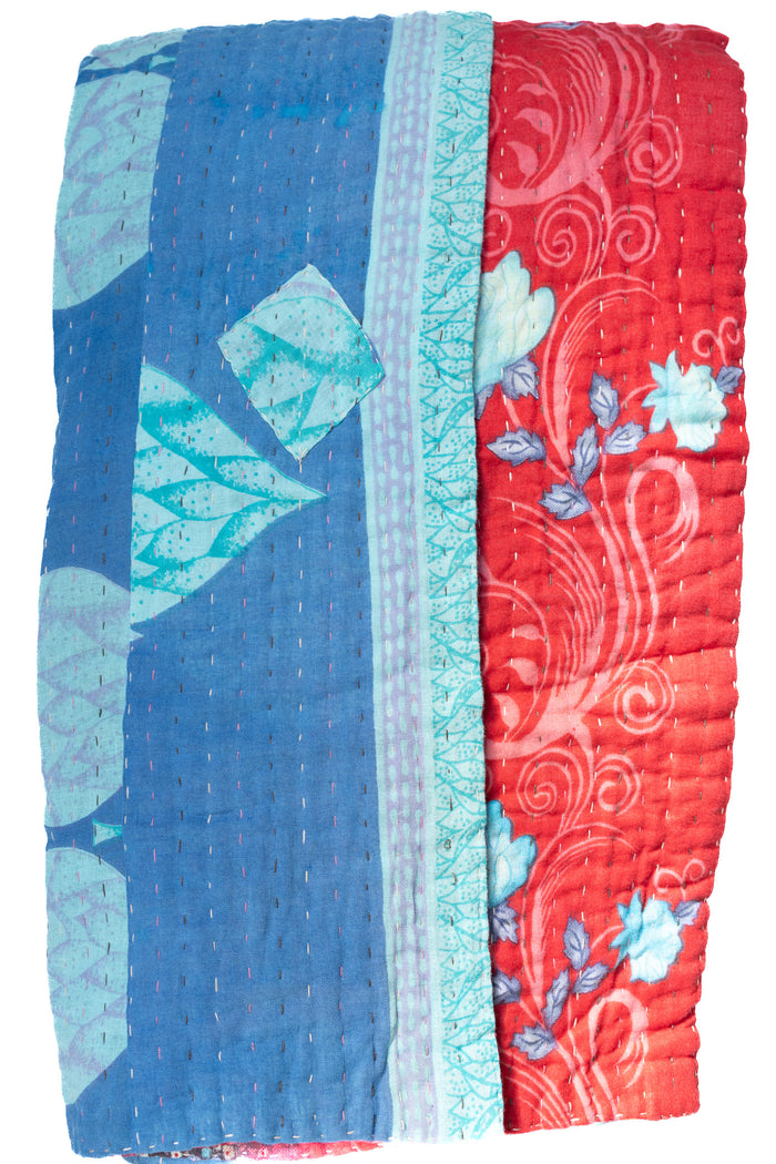 Deephearted Large Kantha Throw Blanket