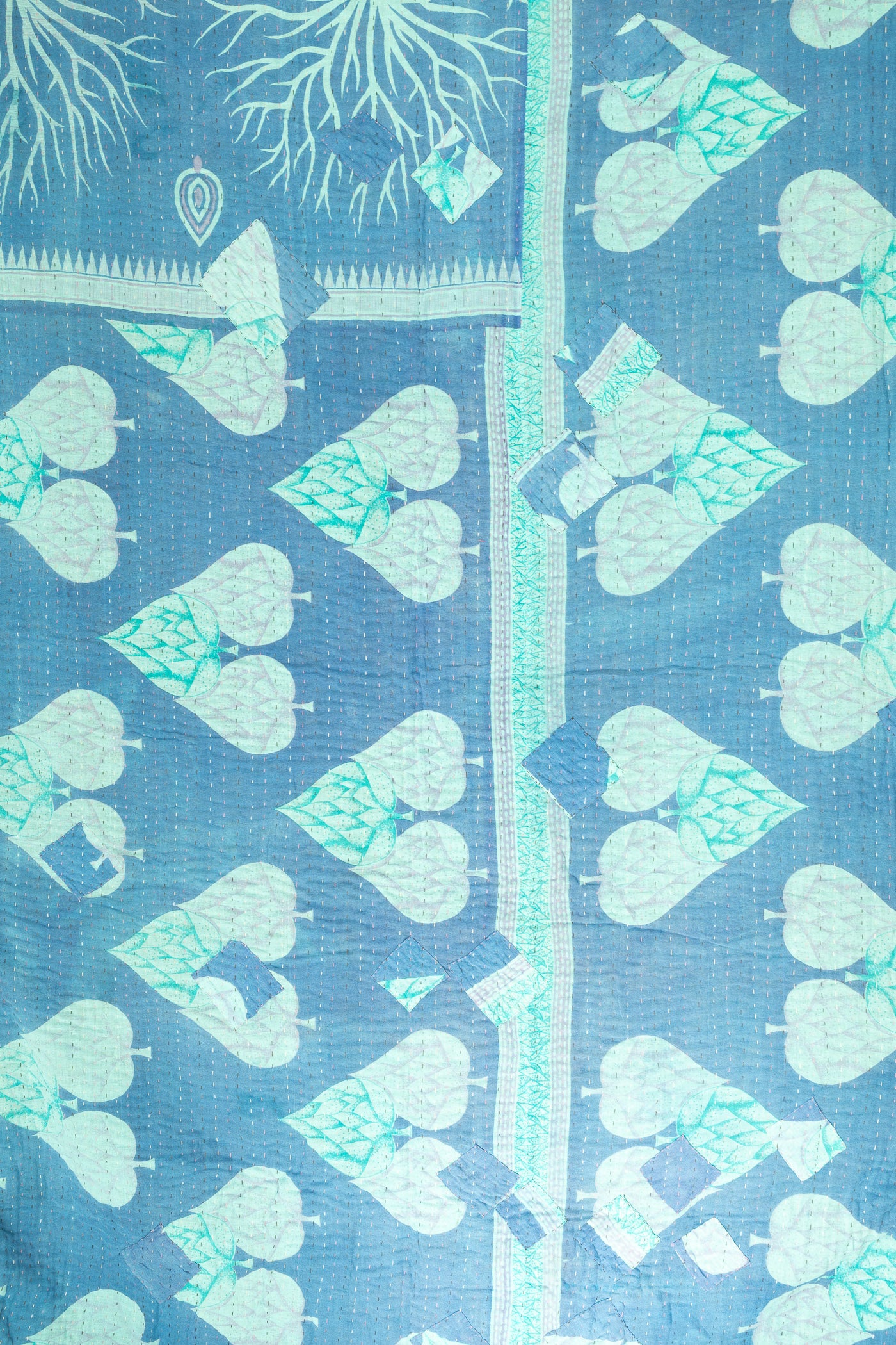 Deephearted Large Kantha Throw Blanket