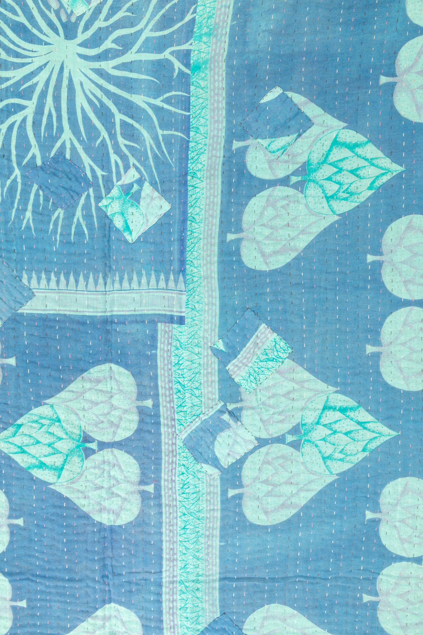 Deephearted Large Kantha Throw Blanket