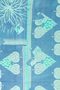 Deephearted Large Kantha Throw Blanket