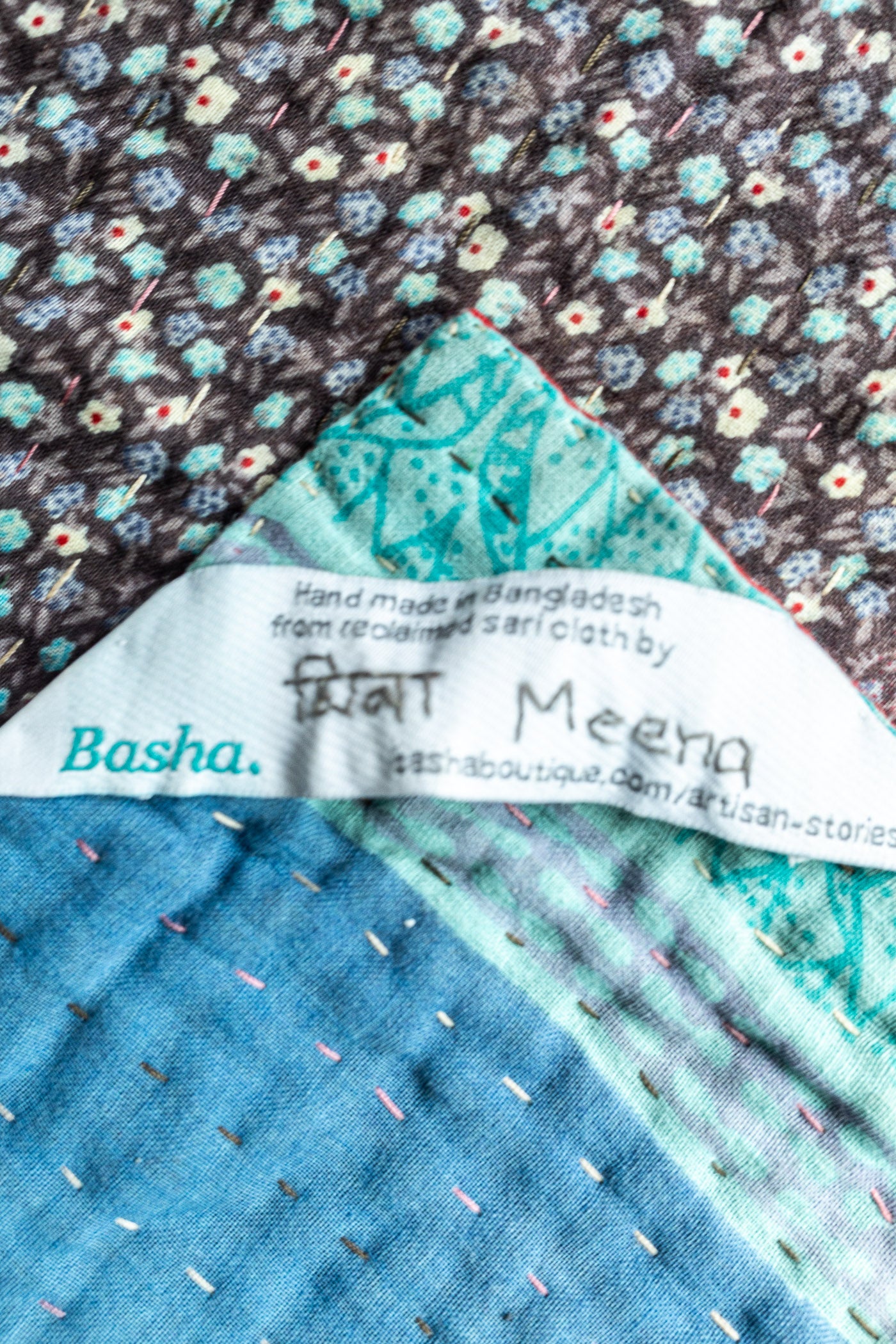Deephearted Large Kantha Throw Blanket