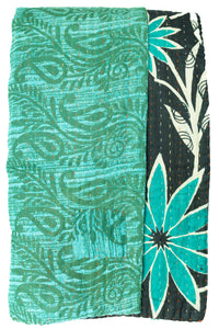 Deephearted Large Kantha Throw Blanket