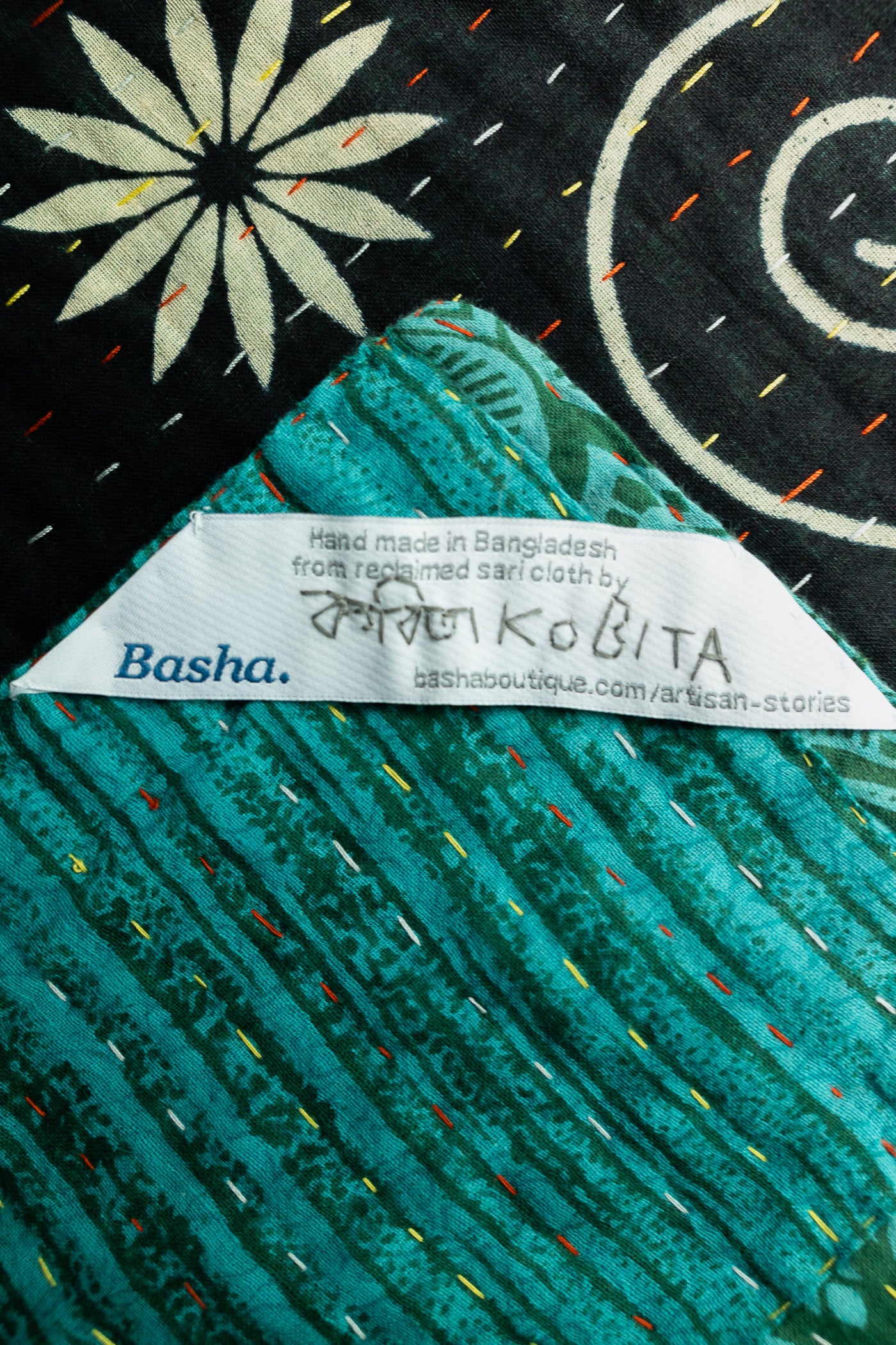 Deephearted Large Kantha Throw Blanket