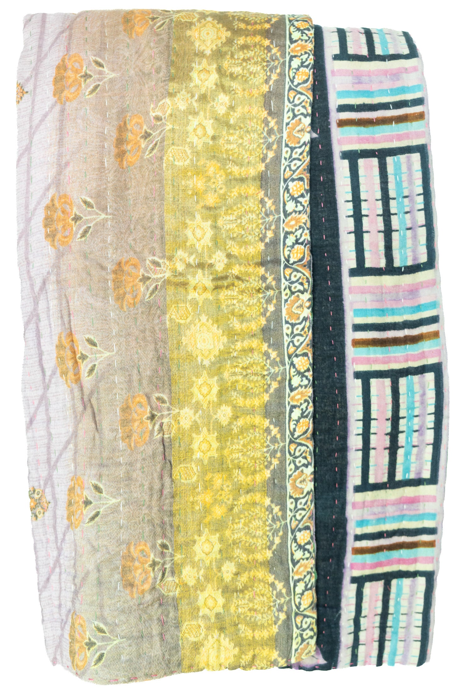 Delicate Kantha Throw