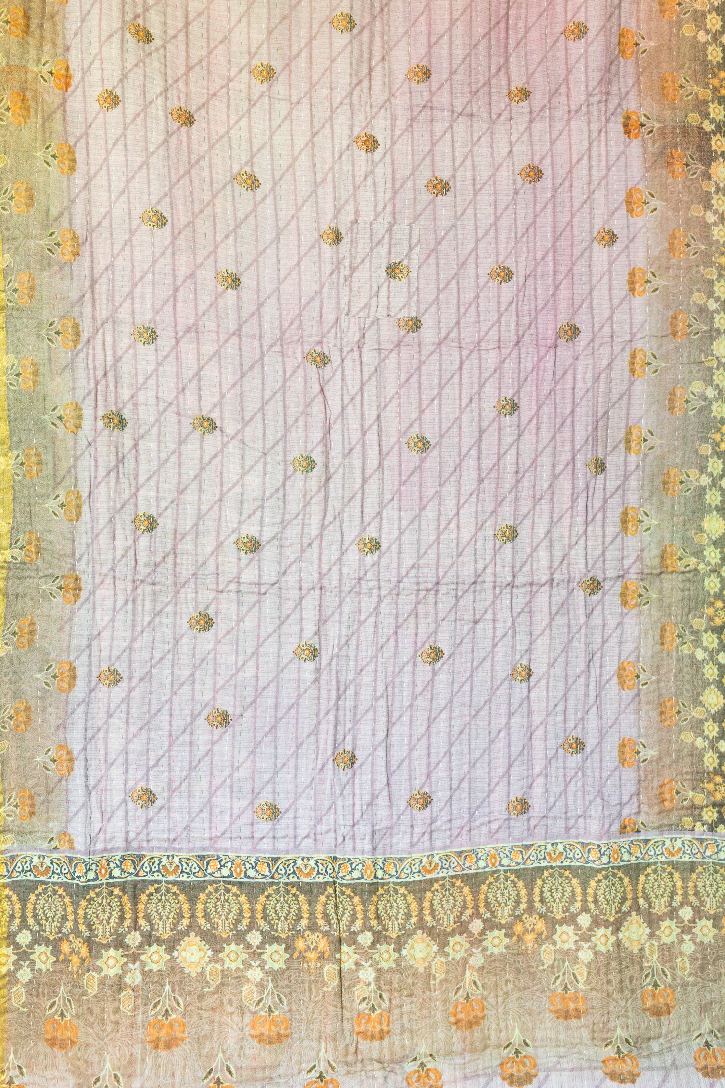 Delicate Kantha Throw