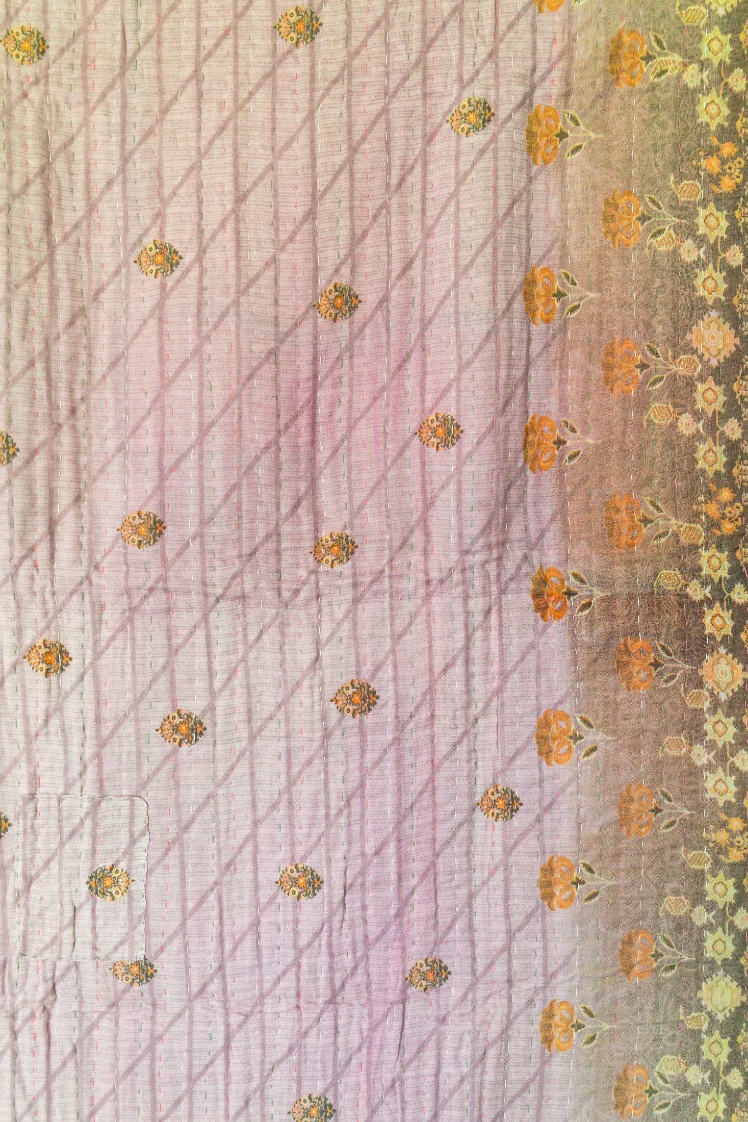 Delicate Kantha Throw