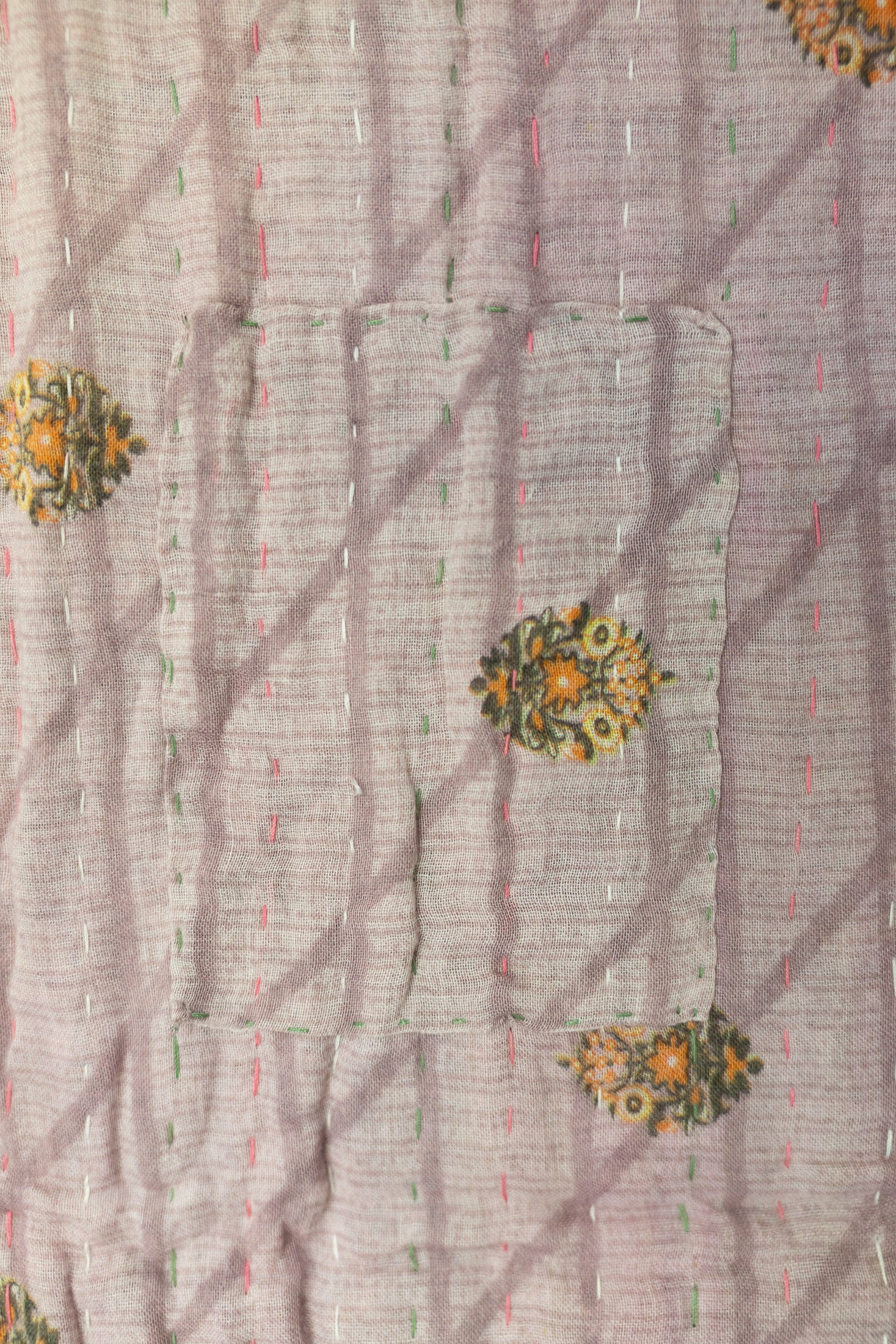 Delicate Kantha Throw