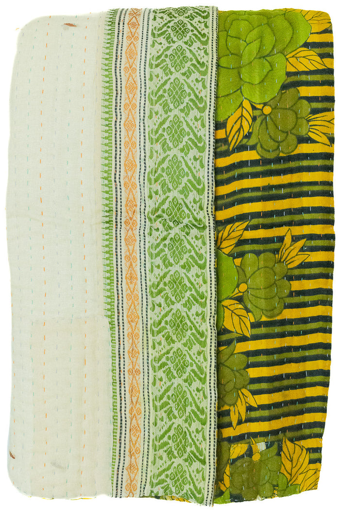 Kantha Throw Bed Quilt